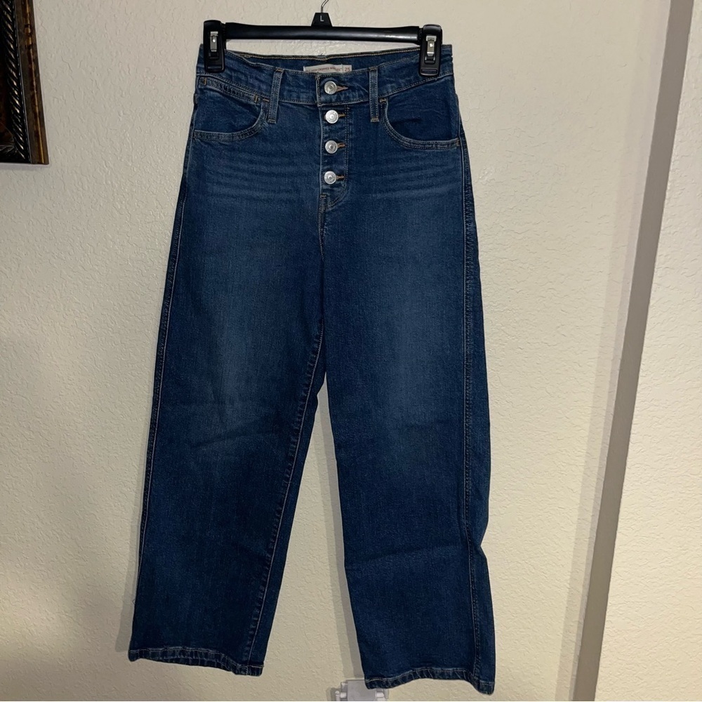 Levi's Mile High Cropped Wide Leg Jeans Size 25
